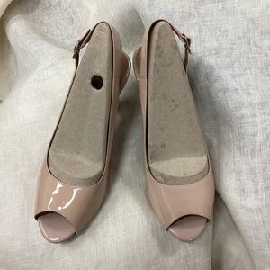 Clark’s Florine Senna Peep Toe Patent Heels